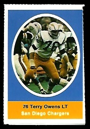 1972 Sunoco Stamps      554     Terry Owens